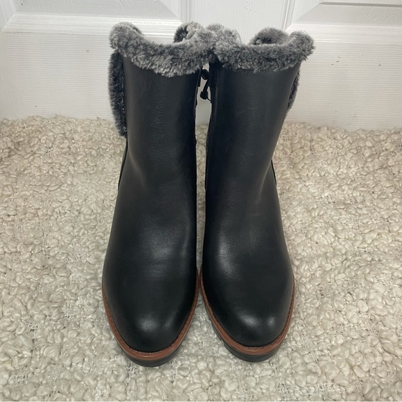 NATURALIZER NWOB Black Valene Heeled Waterproof Leather Boots 6.5 - Picture 4 of 8